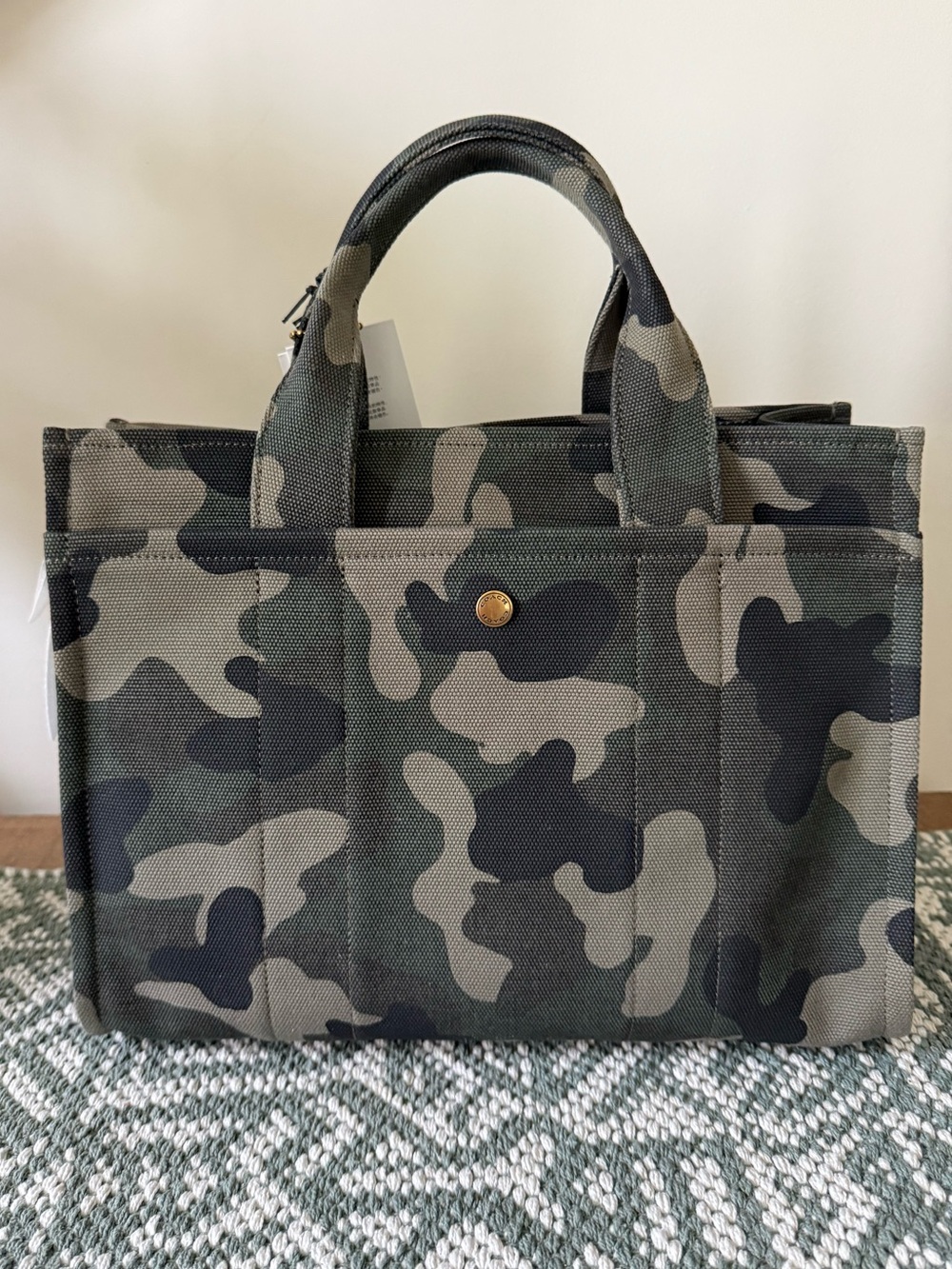 Coach Camo Canvas Tote - Large - Picture 2 of 6